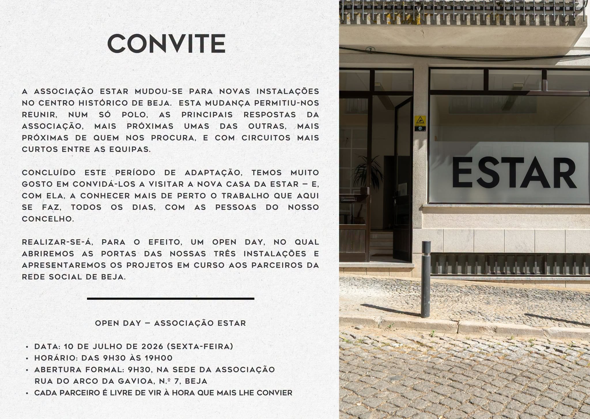 ESTAR: De Portas Abertas
